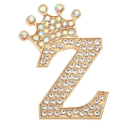PATIKIL Brief Brosche Pins, Initial Strass Alphabet Z Brief Reversnadeln für Damen Kleider Mantel Handwerk, Goldton von PATIKIL