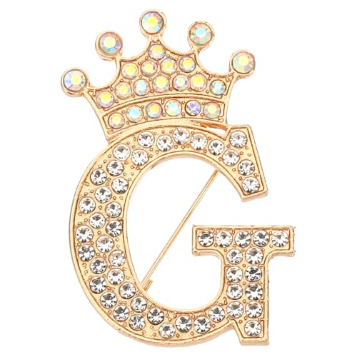 PATIKIL Brief Broschen Pins, Initial Strass Alphabet G Brief Reversnadeln für Damenanzüge Kleider Mantel Kleidung Handwerk, Goldton PATIKIL Brief Broschen Pins, Initial Strass Alphabet G Brief Reversnadeln für Damenanzüge Kleider Mantel Kleidung Handwerk, Goldton von PATIKIL