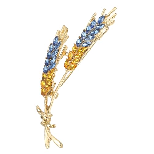 PATIKIL Brosche Damen Strass Weizenohr, Mode Kristall Flagge Das Ohr des Weizens Blumen Brosche Pin Reversnadeln für Damen Kleid Bouquet Mantel Hut Tasche, Blau/Gelb PATIKIL Brosche Damen Strass Weizenohr, Mode Kristall Flagge Das Ohr des Weizens Blumen Brosche Pin Reversnadeln für Damen Kleid Bouquet Mantel Hut Tasche, Blau/Gelb von PATIKIL