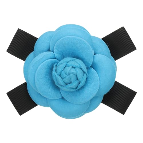 PATIKIL Camellia Blumenbroschen, elegante Blumenbroschen aus Kunstwolle mit floralen Schleifenstiften für Damen, Hut, Kleid, Hemd, Krawatte, Brosche, Blau von PATIKIL