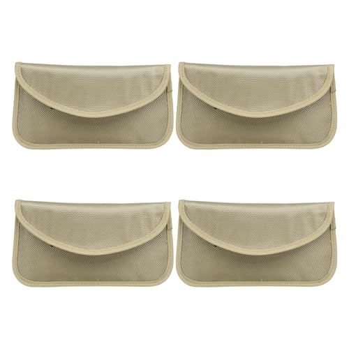 PATIKIL Faraday-Taschen, 4er Pack 6,5 Zoll Signalblockierende Schlüsseltasche Anti-Diebstahl-Autoschutz Handy RFID GPS Abschirmung Brieftasche für Datenschutzkartenschutz, Khaki PATIKIL Faraday-Taschen, 4er Pack 6,5 Zoll Signalblockierende Schlüsseltasche Anti-Diebstahl-Autoschutz Handy RFID GPS Abschirmung Brieftasche für Datenschutzkartenschutz, Khaki von PATIKIL