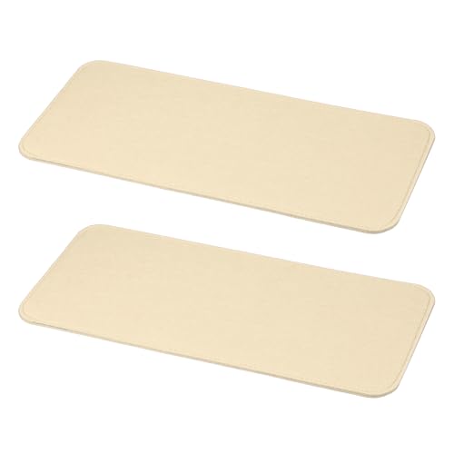 PATIKIL Filz-Basisformer 15x7 Zoll, 2 Stück Taschenformer Pad Handtaschenfutterplatte Einsatz Oval für Handtaschen Tote Umhängetasche Rucksack, Beige von PATIKIL