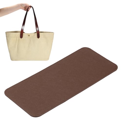 PATIKIL Filz-Basisformer 15x7 Zoll, Taschenbodenformer Pad Handtaschenfutterplatte Einsatz Bogen-Ecke für Handtaschen Tote Umhängetasche Rucksack, Braun von PATIKIL