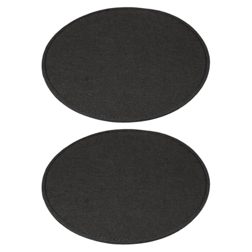 PATIKIL Filz-Basisformer 20x20 cm, 2 Stück Taschenformer Pad Handtaschenfutterplatte Einsatz oval für Handtaschen Tote Umhängetasche Rucksack, Schwarz von PATIKIL