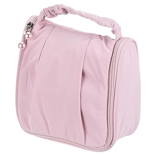 PATIKIL Reisen Kosmetik Tasche Tragbar Wasserfeste Kosmetik Veranstalter Beutel Große Kapazität Toilettenartikel Tasche mit Haken für Frauen Rosa von PATIKIL