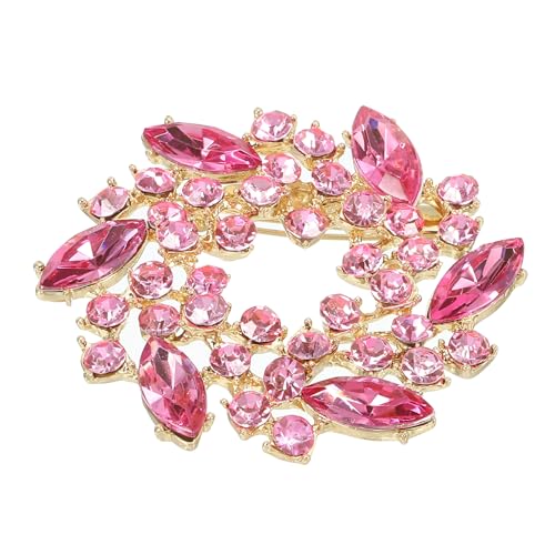 PATIKIL Rhinestone Blumen Brosche Große Kristall Blumenkranz Reversnadel Für Frauen Hochzeit Party Geburtstag Tanz Bankett Kleidung Hut Tasche Deko Rosarot PATIKIL Rhinestone Blumen Brosche Große Kristall Blumenkranz Reversnadel Für Frauen Hochzeit Party Geburtstag Tanz Bankett Kleidung Hut Tasche Deko Rosarot von PATIKIL