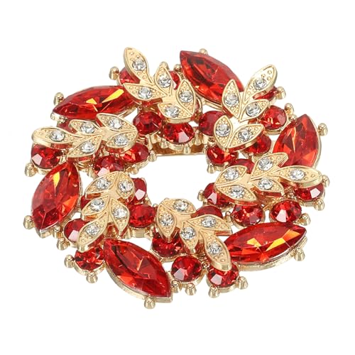 PATIKIL Rhinestone Blumen Brosche Großer Kristallkranz Reversnadel Für Frauen Hochzeit Party Geburtstag Tanz Bankett Kleidung Hut Tasche Deko Rot PATIKIL Rhinestone Blumen Brosche Großer Kristallkranz Reversnadel Für Frauen Hochzeit Party Geburtstag Tanz Bankett Kleidung Hut Tasche Deko Rot von PATIKIL