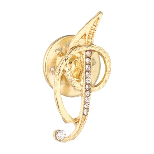 PATIKIL Rhinestone Letter Reversnadeln Initialen Alphabet Kragennadeln Letter Broschen Für Frauen Männer Hemd Kleider Anzüge Mantelkragen Goldton Letter I von PATIKIL