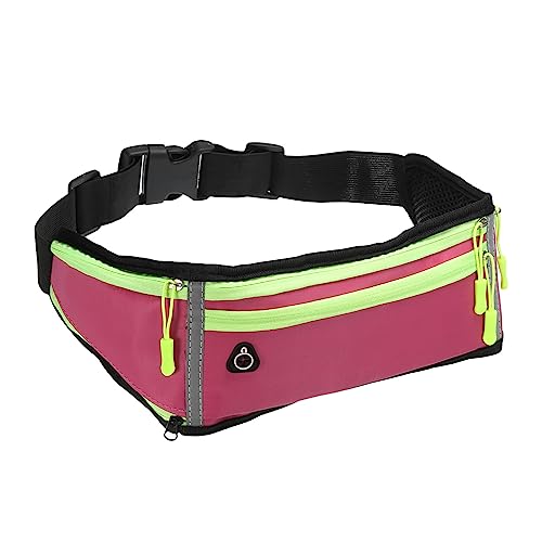 PATIKIL Schlank Laufen Gürtel Training Fanny Pack Frauen Männer Taille Pack für Laufen Radfahren Gehen Fitnessstudio Training Rosenrot von PATIKIL