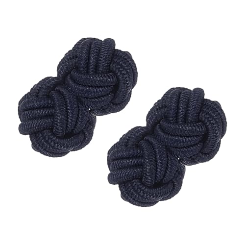 PATIKIL Seidenknoten-Manschettenknöpfe, Manschettenknöpfe aus elastischem Stoff, Twist-Knoten-Kleidungsaccessoires für Männer, Frauen, Business, Geschenk, Hochzeit, Marineblau PATIKIL Seidenknoten-Manschettenknöpfe, Manschettenknöpfe aus elastischem Stoff, Twist-Knoten-Kleidungsaccessoires für Männer, Frauen, Business, Geschenk, Hochzeit, Marineblau von PATIKIL