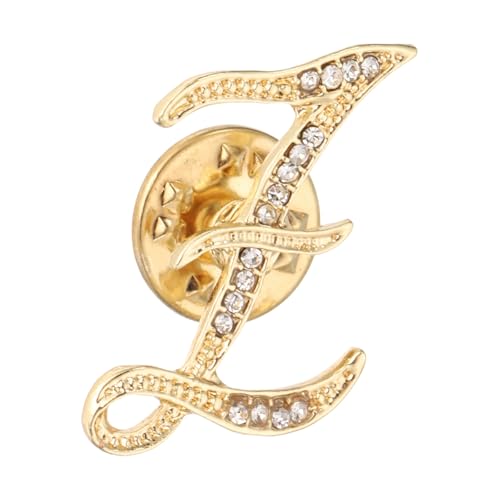 PATIKIL Strass Buchstaben Reversnadeln Initialen Alphabet Kragen Nadeln Buchstaben Broschen Für Frauen Männer Hemd Kleid Anzüge Mantel Kragen Goldfarben Buchstabe Z von PATIKIL