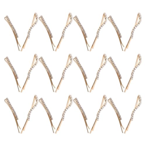 PATKAW 24st Haarnadel Aus Kristall Strass-haarnadeln Für Frauen Goldene Haaraccessoires Haarspange Für Bobby-clips Für Frauen Kristall-haarnadeln Haarschmuck Metall Mode von PATKAW