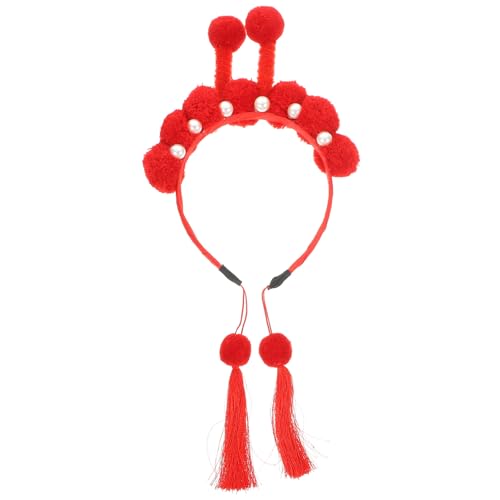 PATKAW Plüsch-Stirnband mit Quasten kinder haarschmuck hair accessories for girls Mädchen Stirnband chinesisches Festivalzubehör Haarband Tiara dekoratives Stirnband Ohr von PATKAW