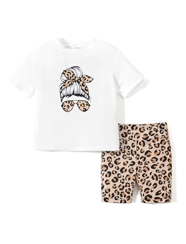 PATPAT Bekleidungssets Mädchen Kleidung Radlerhose Kinder, Kurzarm T-Shirt Top + Sport Radtrikot Leggings Shorts Trainingsanzug Mädchen, Teenager Activewear Party Sommer Geschenk 3–12 Jahre von PATPAT