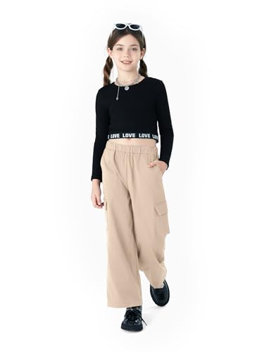 PATPAT Bekleidungssets für Mädchen Camouflage, Coole Sachen für Teenager Mädchen, Bauchfreie Oberteile Tshirt Crop Tops Hosen Haremshose, Mädchen Kleidung Jogginganzug Kinder,4-5 Jahre 105-110cm von PATPAT