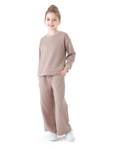 PATPAT Bekleidungssets für Mädchen Langarm mit Sweatshirt & Sweathose, Freizeitbekleidung für Kinder, Teenager Mädchen Kleidung, T-Shirt Mädchen, Hosen Mädchen Kinderkleidung, Winter, 5-14 Jahre von PATPAT