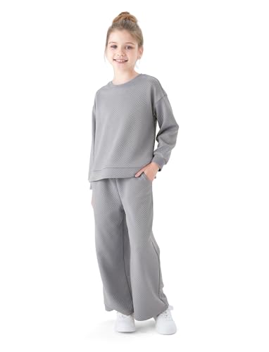 PATPAT Bekleidungssets für Mädchen Langarm mit Sweatshirt & Sweathose, Freizeitbekleidung für Kinder, Teenager Mädchen Kleidung, T-Shirt Mädchen, Hosen Mädchen Kinderkleidung, Winter, 5-14 Jahre von PATPAT