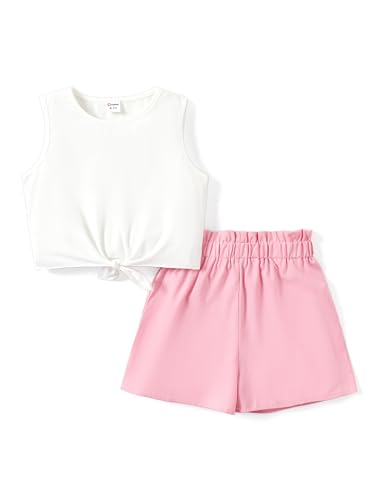 PATPAT Bekleidungssets für Mädchen Sommer, Kurze Hose|Shorts Mädchen T-Shirt Tops Mädchen Set, Sporthose Activewear Freizeit - Perfekt für Teenager Kinder Geburtstage Geschenk Strandpartys 3-12Jahre von PATPAT
