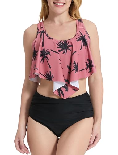 PATPAT Bikini Set für Damen, Zweiteilig Hawai Tropisch Strandbikini & Badehose, Familien Outfit von PATPAT