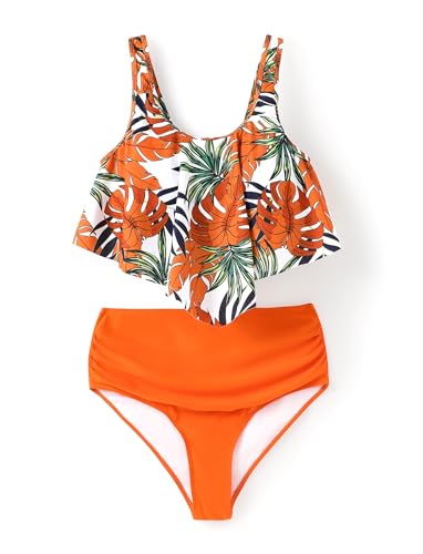 PATPAT Bikini Set für Damen, Zweiteilig Hawai Tropisch Strandbikini & Badehose, Familien Outfit von PATPAT