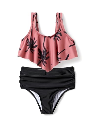 PATPAT Badebekleidung für Mädchen Bikini Set, Zweiteilig Hawai Tropisch Strandbikini & Badehose, Kinder Bikinislip, Familien Outfit von PATPAT