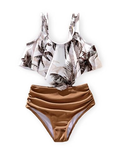 PATPAT Badebekleidung für Mädchen Bikini Set, Zweiteilig Hawai Tropisch Strandbikini & Badehose, Kinder Bikinislip, Familien Outfit von PATPAT