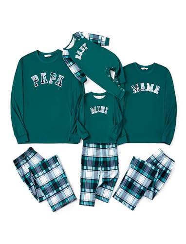 PATPAT Familien Outfit Pyjama Set, Schlafanzug Mutter Tochter Outfit, Mommy and Me Outfits, Family Outfit, Family Matching Outfits, Haustier-Kopftuch, Blau, Unisex Kinder4-5 Jahre von PATPAT