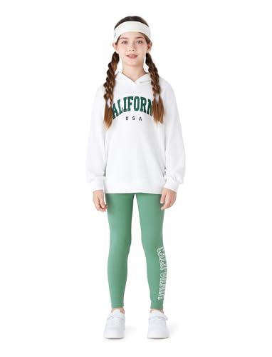 PATPAT Jogginganzug Mädchen Activewear Sets für Mädchen | Trainingsanzug Kinder, Kapuzenpullover + Hosen Mädchen | Sportkleidung Kinder Bekleidungssets Mädchen, Leggings Mädchen 8-9 Jahre 128-134cm von PATPAT