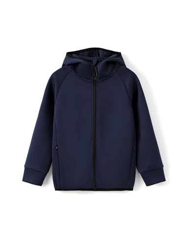 PATPAT Jungen Kapuzenpullover mit Reißverschluss 6-12 Jahre Leichter Herbst Winter Hoodie Atmungsaktiv Weich,Marineblau,8-9 Jahre von PATPAT