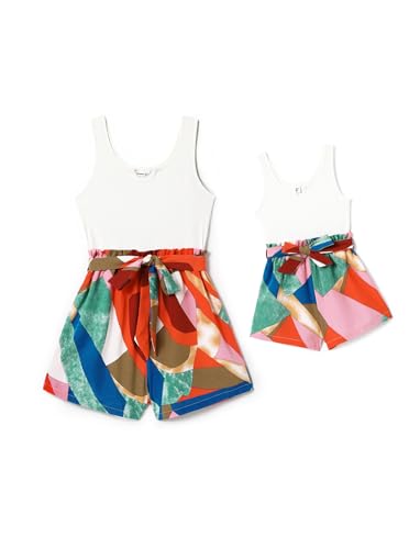 PATPAT Mutter Tochter Jumpsuit Set – Matching Sommer Outfit für Mama, Tochter & Baby, Familien Outfit Sommer, Bequemer Einteiler für Mutter & Tochter, Perfekt für Urlaub, Fotoshooting, Freizeit von PATPAT