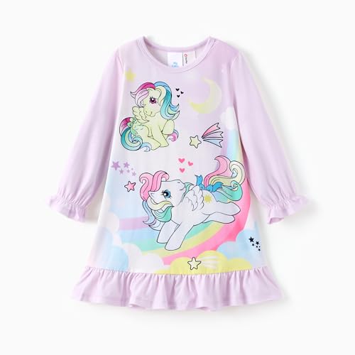 PATPAT My Little Pony Nachthemd Mädchen Nachtkleid Kinder Schlafanzug Herbst Winter Kleidung MLP Weihnachten Geschenke übernachtungsparty Kleid Nachtwäsche Pyjama Nightdress 2-7 Jahre 90-122 von PATPAT