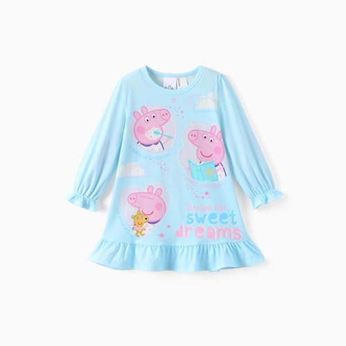 PATPAT Peppa Wutz Nachthemd Mädchen Nachtkleid Kinder Schlafanzug Herbst Winter Kleidung Peppa Pig Weihnachten Geschenke übernachtungsparty Kleid Nachtwäsche Pyjama Nightdress 2-6 Jahre 90-116 von PATPAT