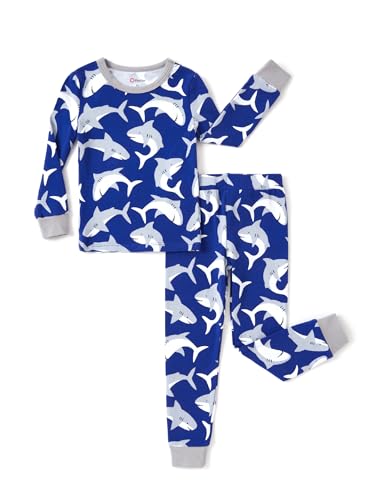 PATPAT Schlafanzug Jungen 2-5 Jahre Bio-Baumwolle Pyjama Set Extra Weich mit Elasthan Haifisch Motiv,Dunkelblau,4 Jahre PATPAT Schlafanzug Jungen 2-5 Jahre Bio-Baumwolle Pyjama Set Extra Weich mit Elasthan Haifisch Motiv,Dunkelblau,4 Jahre von PATPAT