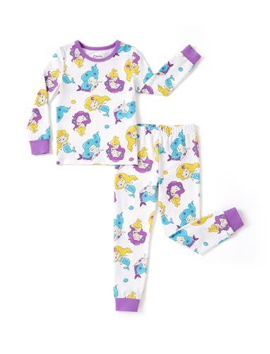 PATPAT Schlafanzug Mädchen 2-5 Jahre Bio-Baumwolle Pyjama Set Extra Weich Nixen Design,Weiß,4 Jahre PATPAT Schlafanzug Mädchen 2-5 Jahre Bio-Baumwolle Pyjama Set Extra Weich Nixen Design,Weiß,4 Jahre von PATPAT