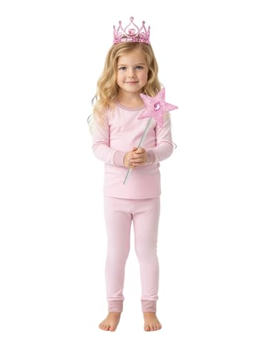 PATPAT Schlafanzug Mädchen 2-5 Jahre, Pyjama Set aus Weichem Tencel Modal, Atmungsaktiv & Feuchtigkeitsableitend, Bequemer Schlafanzug für Kinder,ROSA,2 Jahre von PATPAT