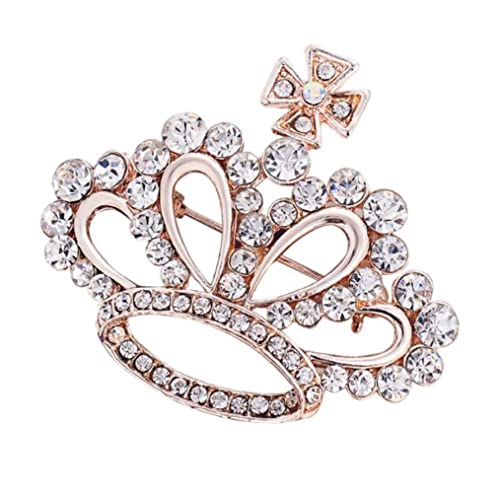 Brosche Mode Elegante Brosche Krone Diamant Brosche Mädchen Damen Schmuck Brosche Damen Brosche (Color : B, Size : 4.5X4CM) von PATPOT