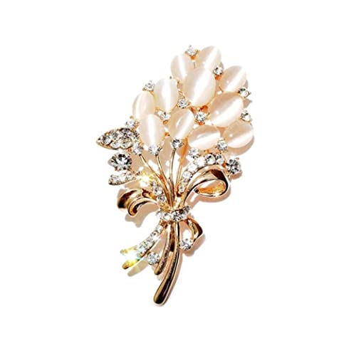 PATPOT Brosche Brosche Kristallbrosche Anstecknadel Strass Brosche Brosche Hochzeit Damen Accessoires Fliege Brosche Pins für Frauen (Blau: D, Größe: 5 x 5 cm) von PATPOT