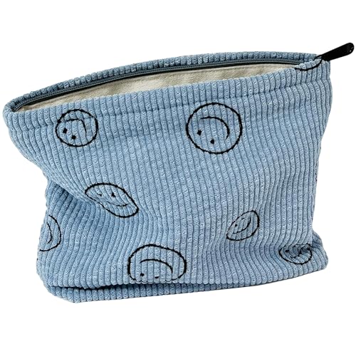 PATRECO Kosmetiktasche für Damen, ästhetische Geldbörse, Blau, 10.63*7.87 inches, Kosmetiktasche mit Reißverschluss von PATRECO