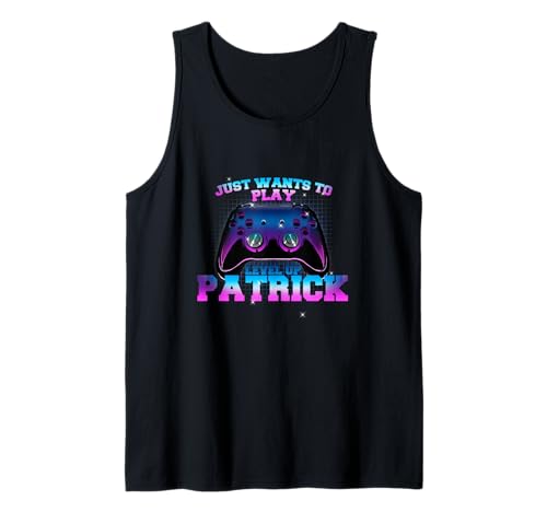Herren PATRICK - LEVEL UP mit Controller: WILL NUR SPIELEN Tank Top Herren PATRICK - LEVEL UP mit Controller: WILL NUR SPIELEN Tank Top von PATRICK Sohn Enkel Geburtstag Geschenkideen