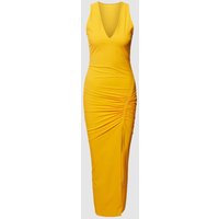 Patrizia Pepe Abendkleid mit Tunnelzug an der Seite Modell 'ABITO' in Orange, Größe S von PATRIZIA PEPE