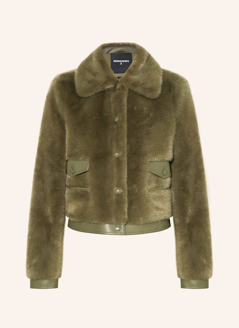 Patrizia Pepe Kunstfell-Jacke gruen von PATRIZIA PEPE