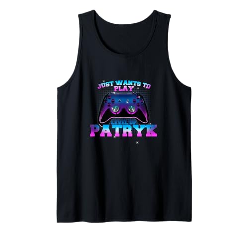 Herren PATRYK - LEVEL UP mit Controller: WILL NUR SPIELEN Tank Top von PATRYK Sohn Enkel Geburtstag Geschenkideen