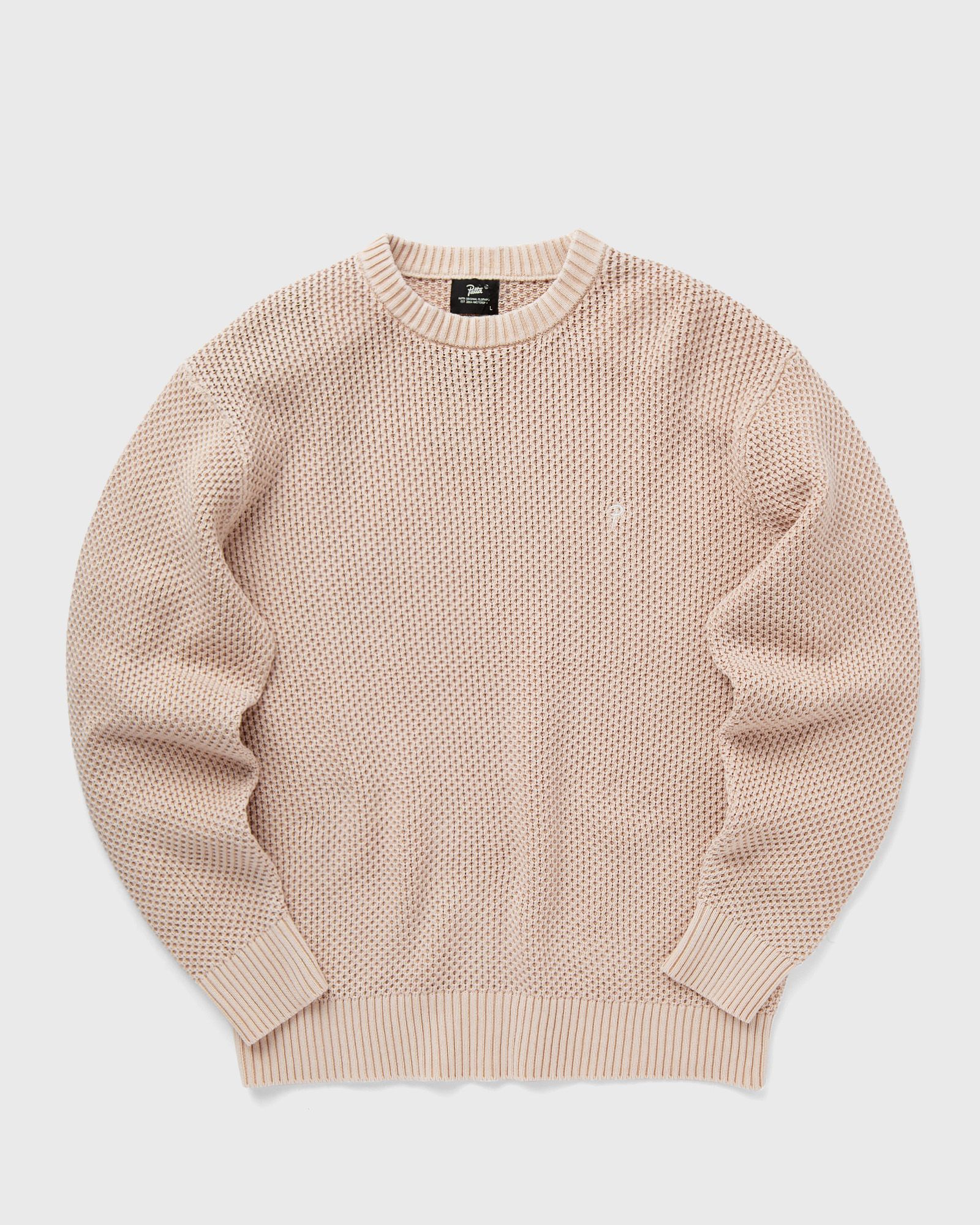 PATTA Classic Knitted Sweater men Pullovers beige in Größe:L von PATTA