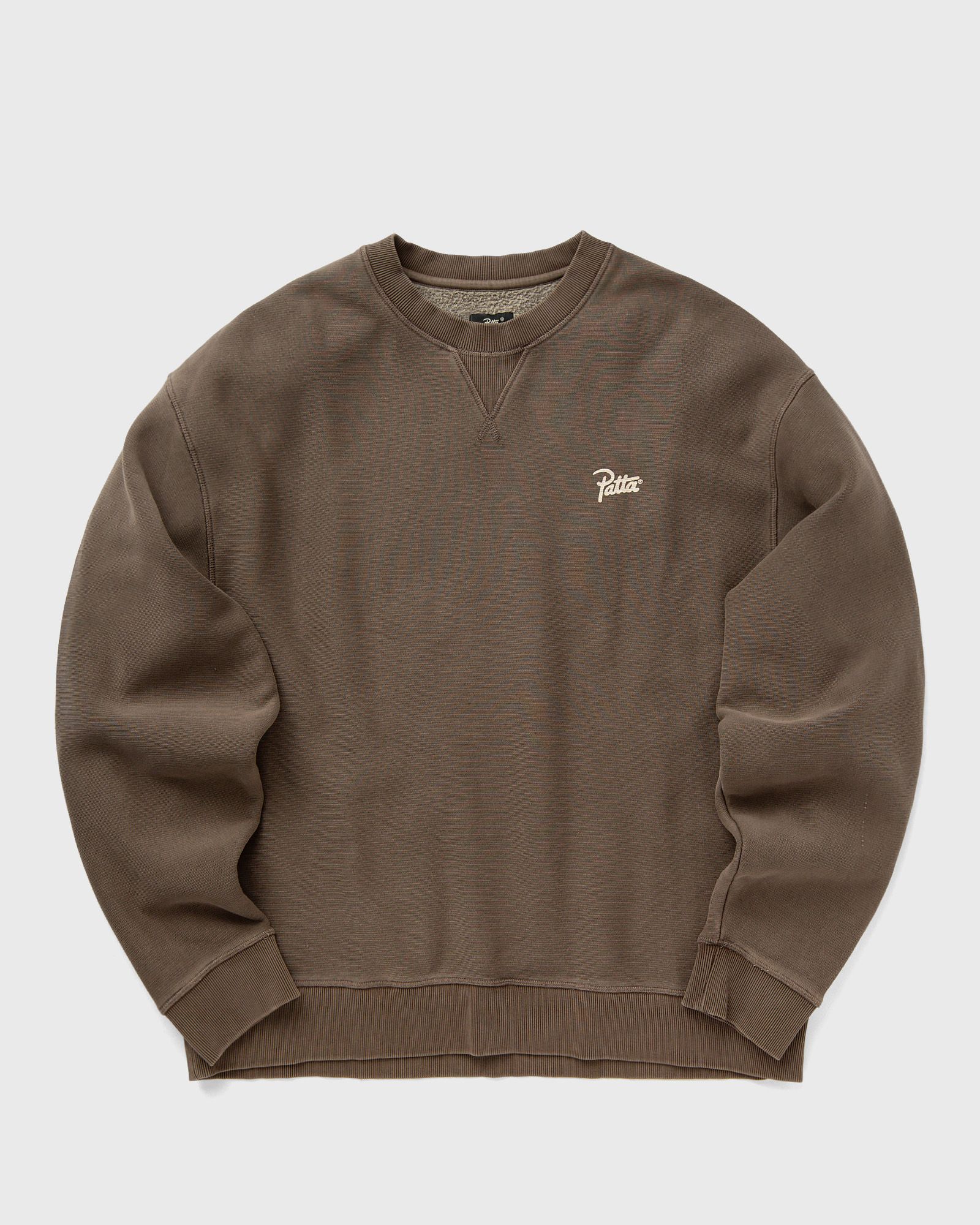 PATTA Classic Washed Crewneck Sweater men Sweatshirts brown in Größe:M von PATTA