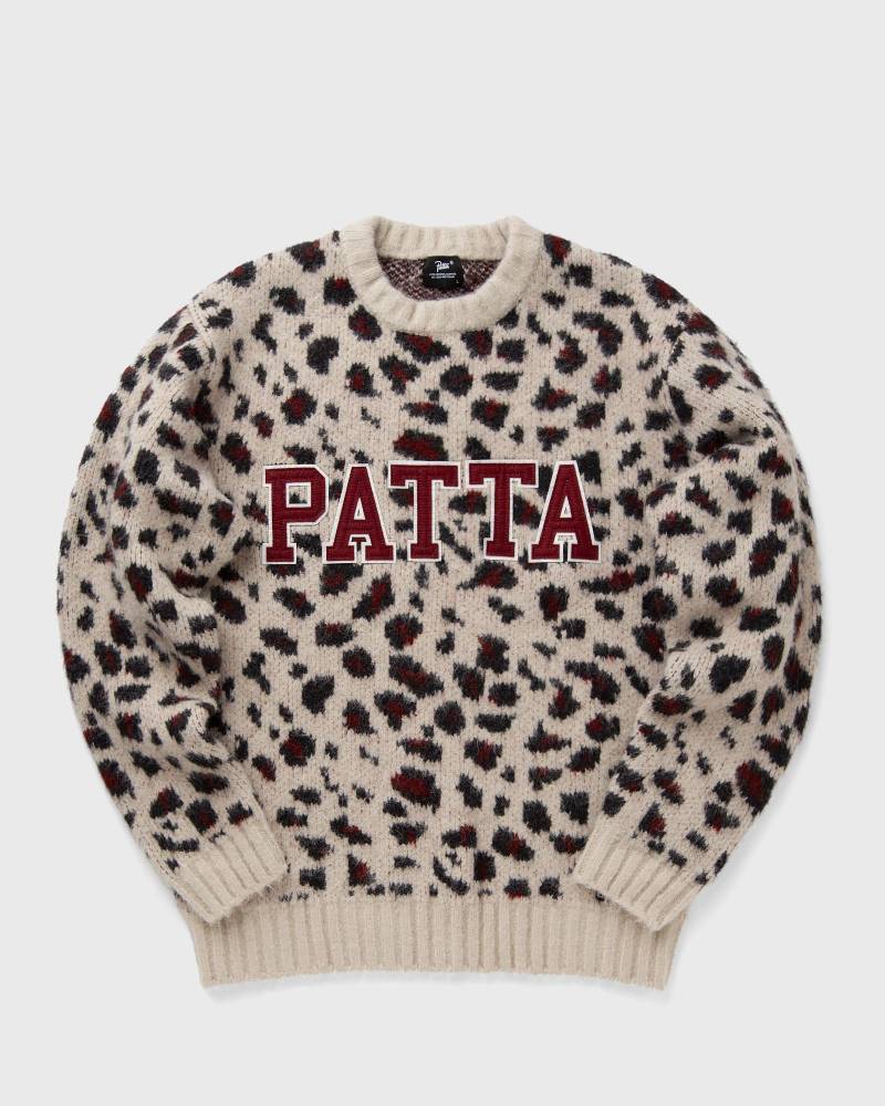 PATTA Leopard Brushed Knitted Sweater men Pullovers multi in Größe:L von PATTA