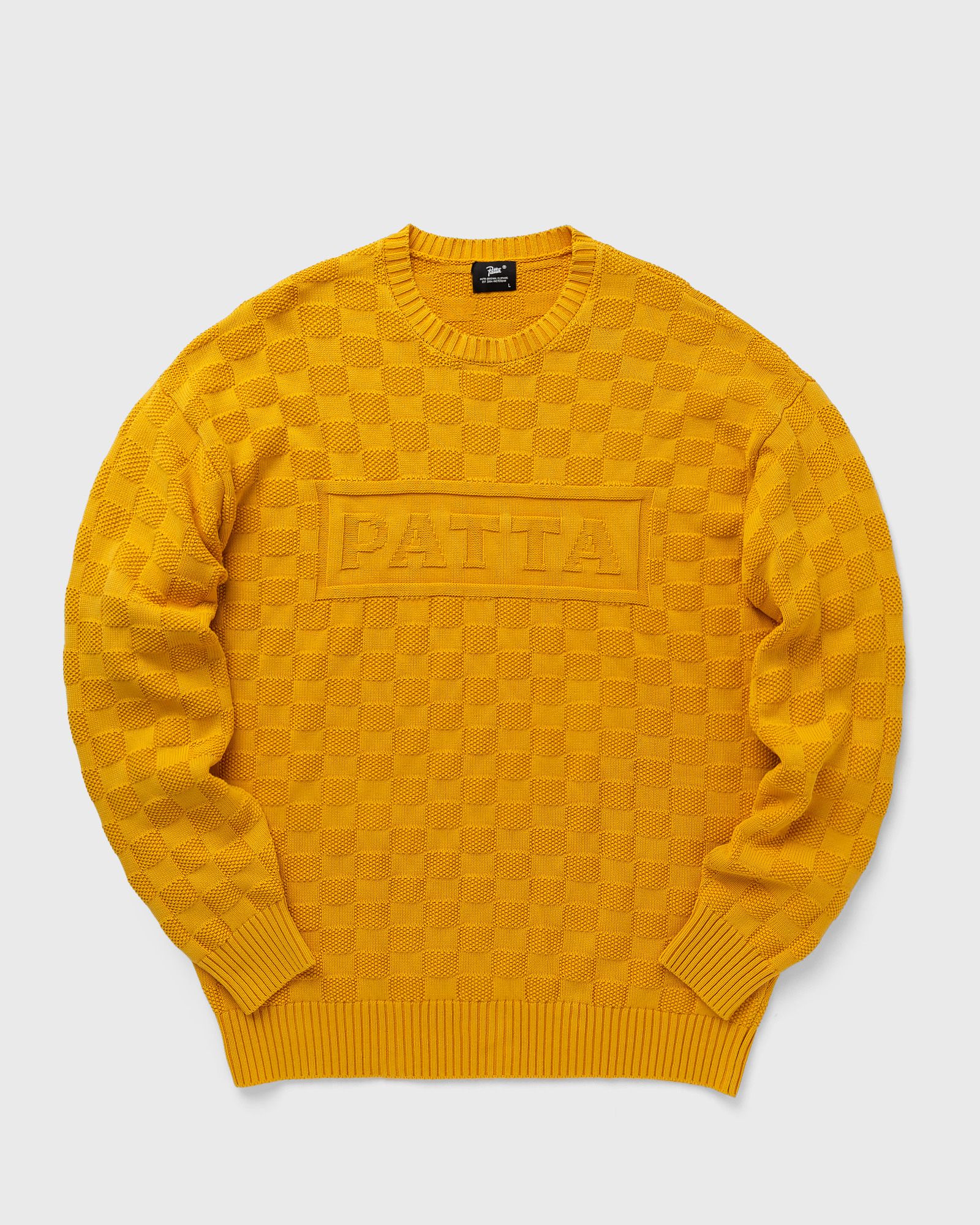 PATTA PEARL RIBBED KNITTED SWEATER men Pullovers yellow in Größe:L von PATTA