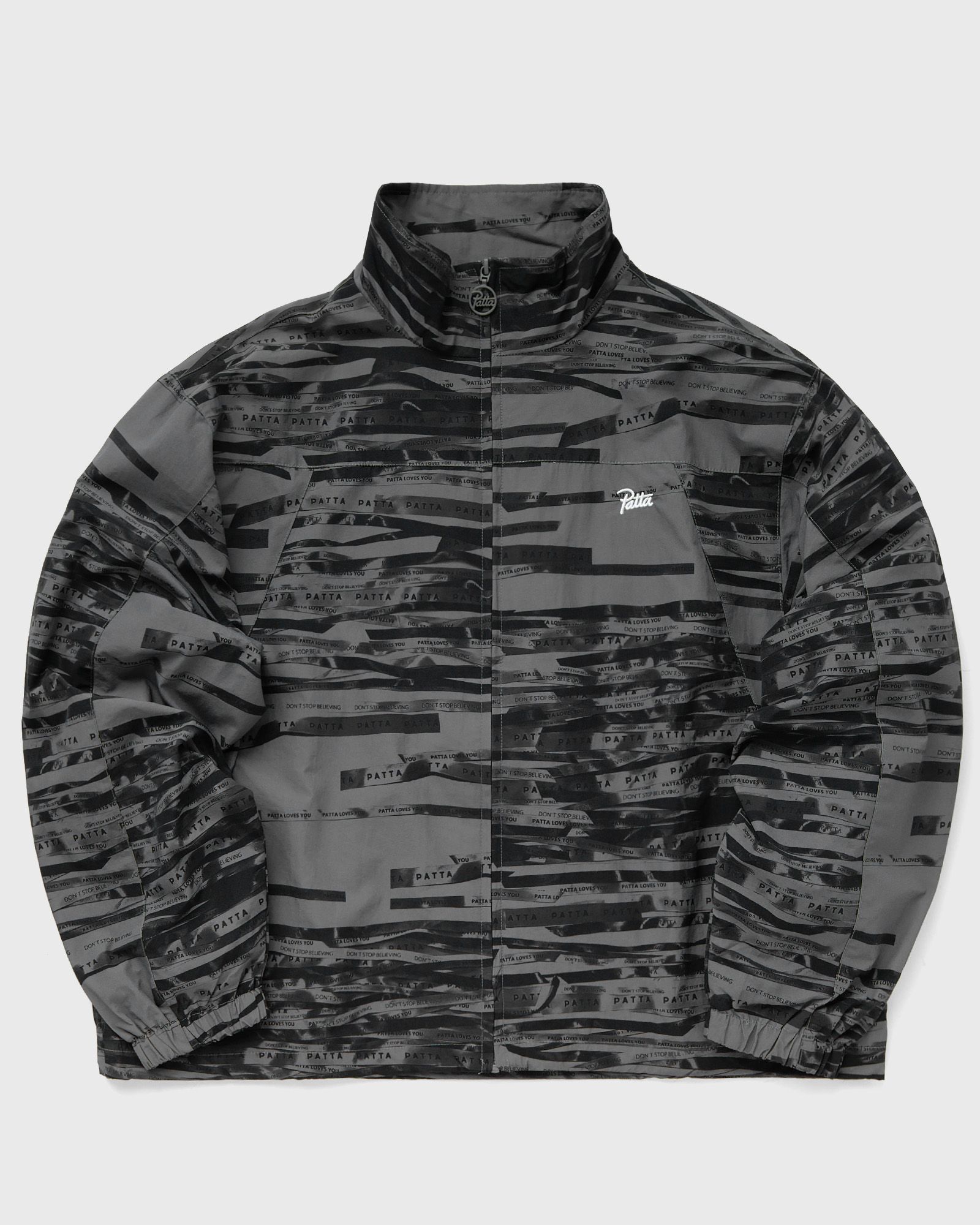 PATTA RIBBONS NYLON M2 TRACK JACKET men Track Jackets black|grey in Größe:M von PATTA