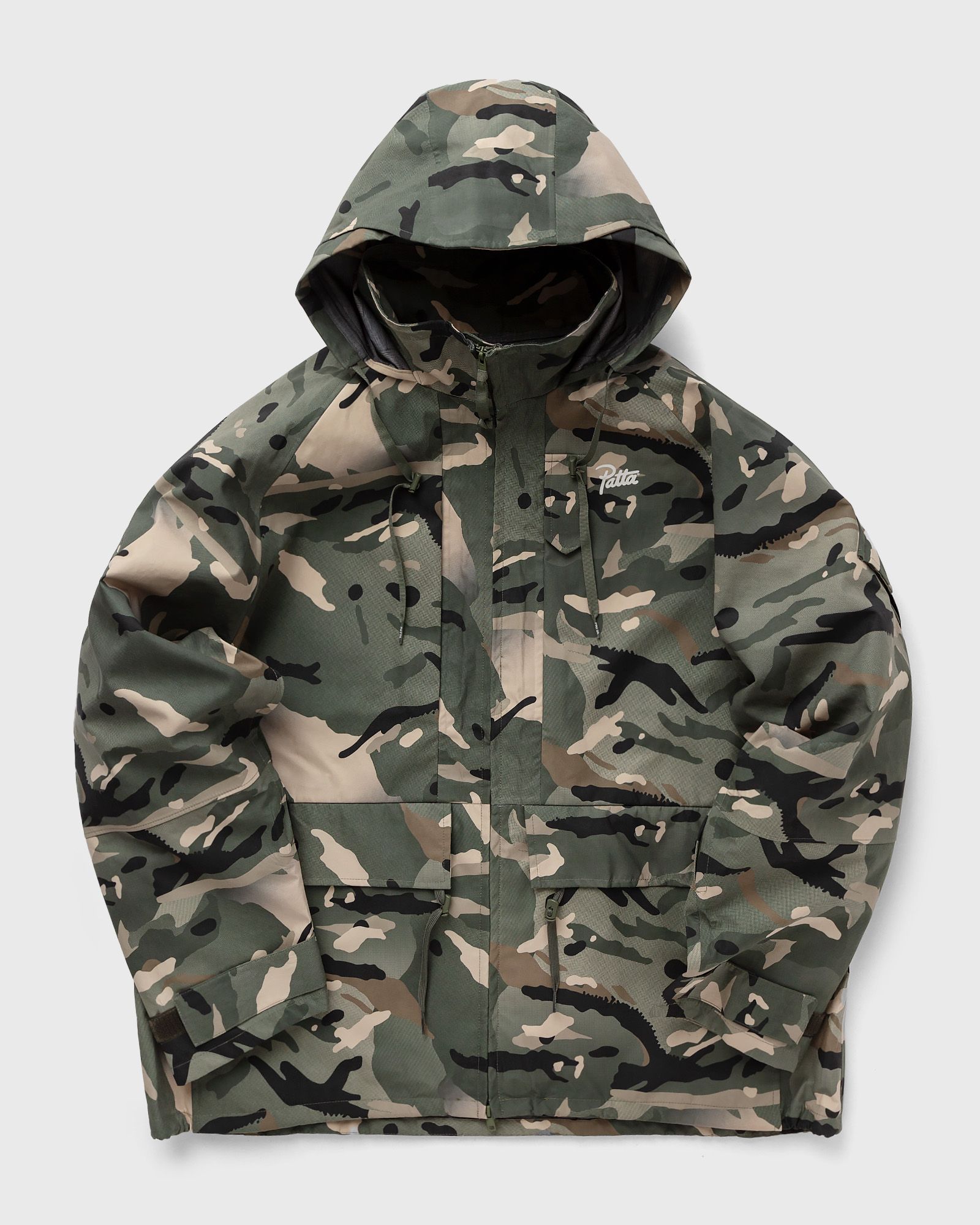 PATTA SPRAY CAMO NYLON TACTICAL PARKA men Parkas multi|beige in Größe:M von PATTA