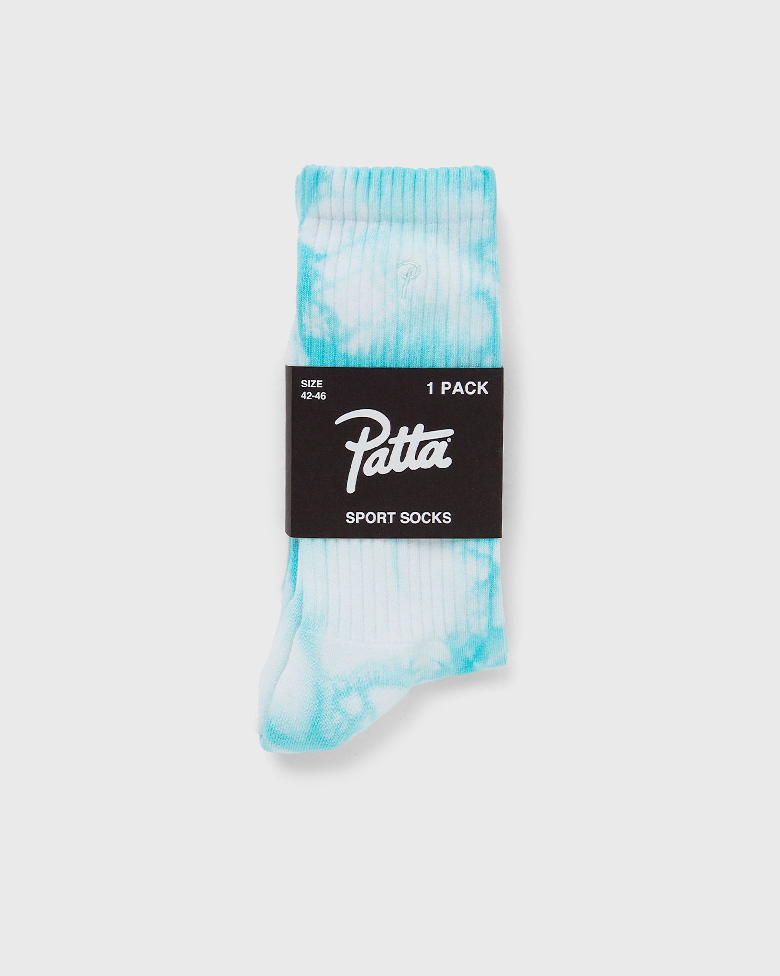 PATTA Tie Dye Script Logo Sport Socks men Socks blue in Größe:EU 42-46 von PATTA