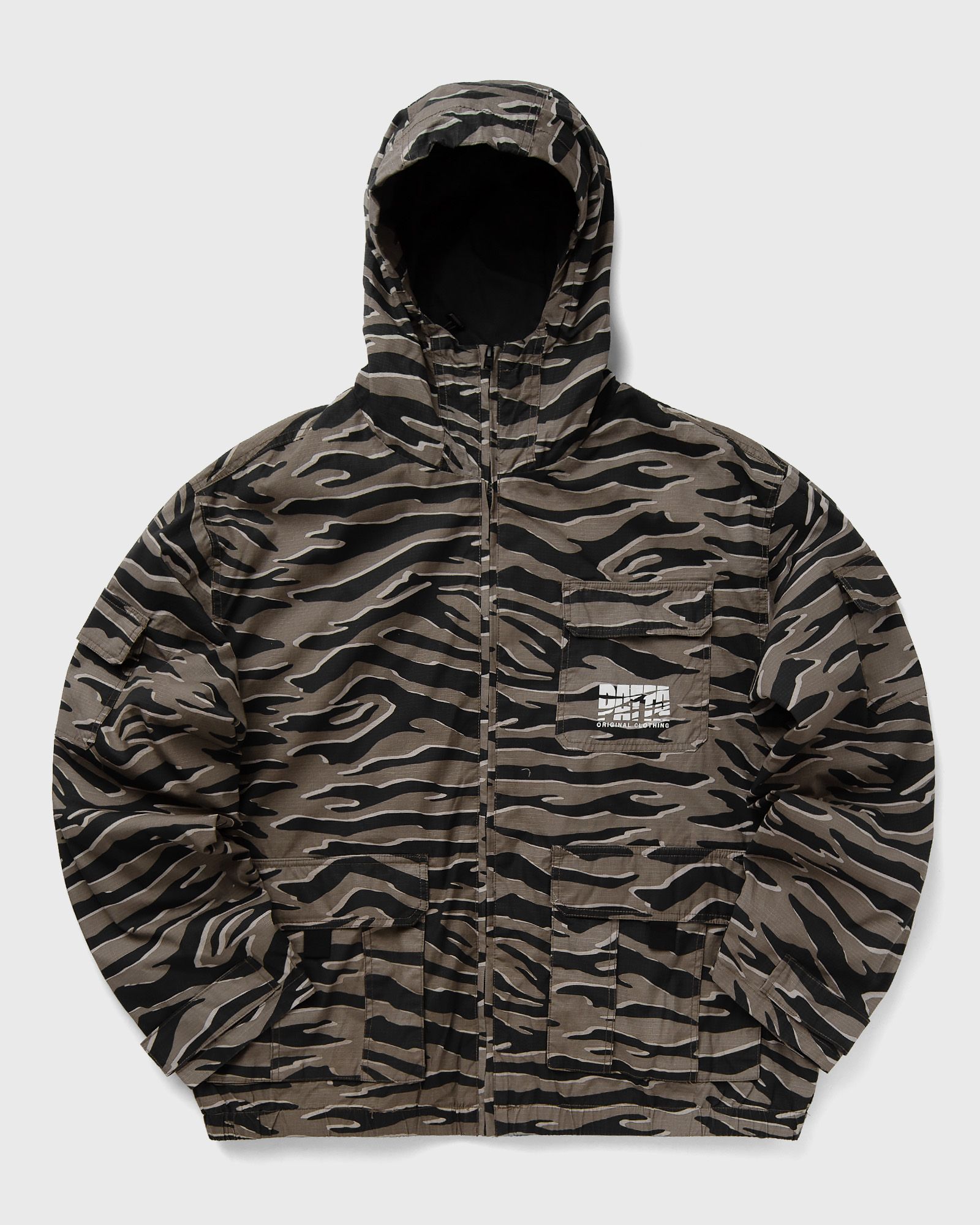 PATTA Tiger Stripe Camo Ripstop Jacket men Track Jackets multi in Größe:M PATTA Tiger Stripe Camo Ripstop Jacket men Track Jackets multi in Größe:M von PATTA